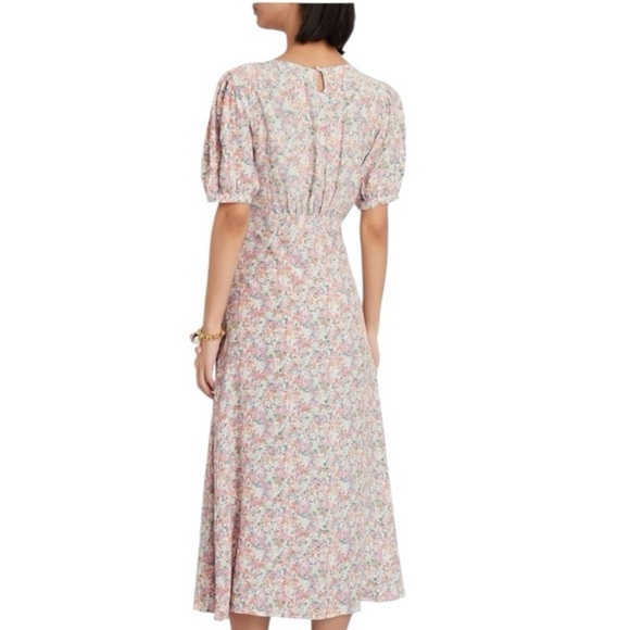 FAITHFULL THE BRAND BELINE DRESS VIONETTE FLORAL FAIRY WHIMSICAL 4 PUFF SLEEVES - Picture 5 of 16